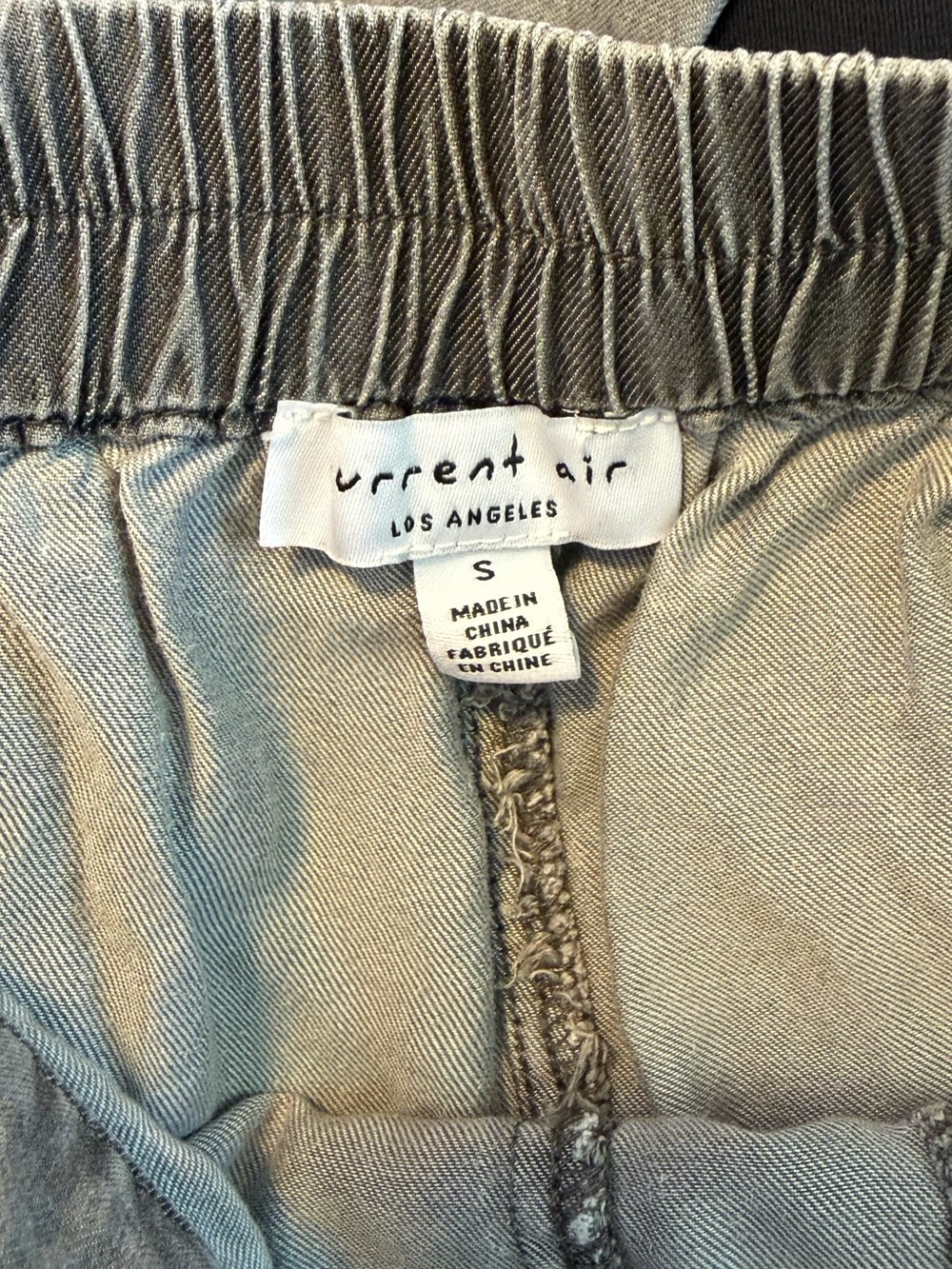 Current Air Women's Mineral-Washed Tiered Wide-Leg Pants - Grey - Picture 8 of 10
